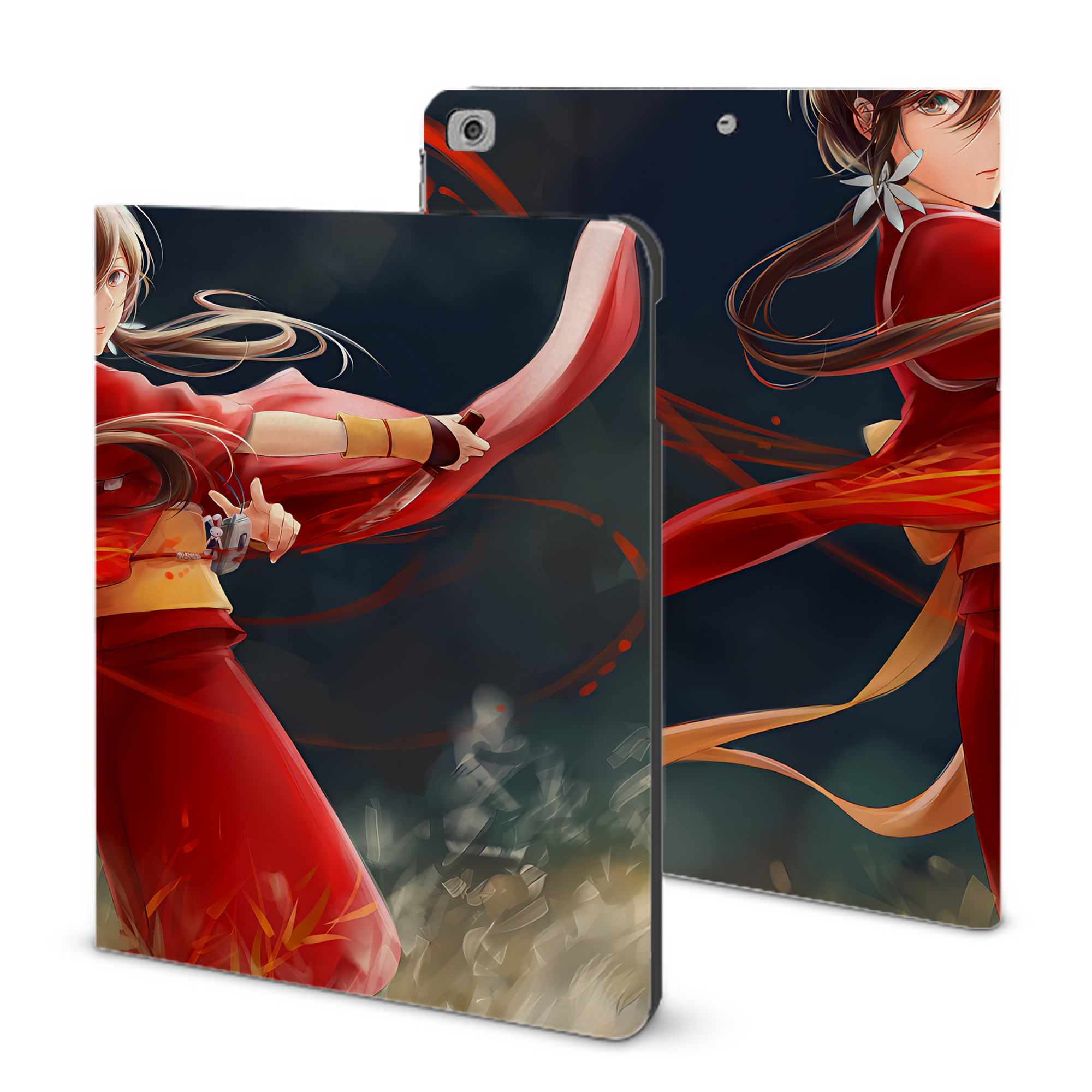 （画像用） 文豪ストレイドッグス Bungo Stray Dogs IPad ケース ブック型 PUレザー TPU 耐衝撃 軽量 薄型 ペン収納なし 全面保護 IPad 各モデル対応